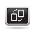 Phone connection icon on the button Royalty Free Stock Photo