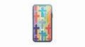 Professional Vector Illustration of Phone with Cross Icons for Graphic Design Projects