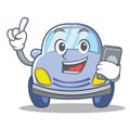 With phone cute car character cartoon