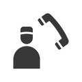 Phone and Dentist, make an appointment, dental related solid icon