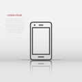 Phone device sign icon in flat style. Smartphone vector illustration on white isolated background. Telephone business concept Royalty Free Stock Photo