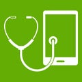 Phone diagnosis icon green