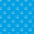 Phone diagnosis pattern seamless blue