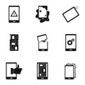 Phone diagnostics icon set, simple style Royalty Free Stock Photo