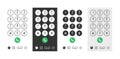 Phone with dial keypad. Number on smartphone screen for call. Cellphone with keyboard for mobile connection. Design of smart