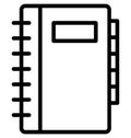 Phone Directory, Yellow Pages Line Isolated Vector Icon That can be easily modified or edit