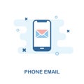 Phone Email icon. Simple element illustration. Phone Email pixel perfect icon design from mobile phone collection. Using for web d