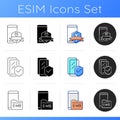 Phone errors icons set