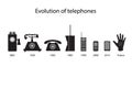 Phone evolution vector icons Royalty Free Stock Photo