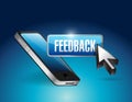 Phone and feedback button illustration Royalty Free Stock Photo