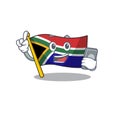 With phone flag south africa on a character