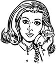 Phone Gal Royalty Free Stock Photo