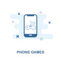 Phone Games icon. Simple element illustration. Phone Games pixel perfect icon design from mobile phone collection. Using for web d