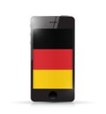 Phone with GERMANY flag illustration design Royalty Free Stock Photo