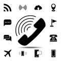 phone handset icon. Simple glyph vector element of web, minimalistic icons set for UI and UX, website or mobile application Royalty Free Stock Photo