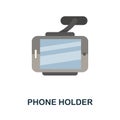 Phone Holder flat icon. Color simple element from phone accessories collection. Creative Phone Holder icon for web Royalty Free Stock Photo