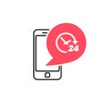 Phone 24 Hour Contact Service Bubble Icon
