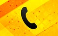 Phone icon abstract digital banner yellow background Royalty Free Stock Photo