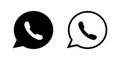 Phone icon with bubble. Vector isolated icon. Bubble contact message sign. Call icon. Internet chat communication