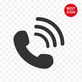 Phone icon. Caller ID icon. Modern telephone in flat design. Symbol isolated. Smartphone vector. For mobile applications