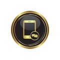 Phone icon with chat menu Royalty Free Stock Photo