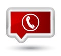 Phone icon prime red banner button Royalty Free Stock Photo
