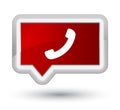 Phone icon prime red banner button Royalty Free Stock Photo