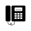 Black solid icon for Phone, phone and telephone