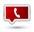 Phone icon prime red banner button Royalty Free Stock Photo