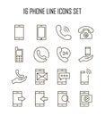 Phone flat icon Royalty Free Stock Photo