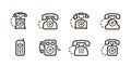 Phone icon set. Telephone call symbol. Vector illustration Royalty Free Stock Photo