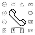 Phone icon. Simple thin line, outline vector element of minimalistic, web icons set for UI and UX, website or mobile application Royalty Free Stock Photo
