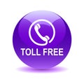 Phone icon toll free button