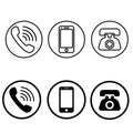 Phone icon Vector collection. Call illustration sign set. contact symbol.