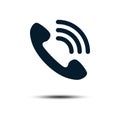 Phone Icon Vector Logo Template. Flat Illustration Trendy Design