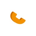 Phone icon vectorVector isometric telephone icon on a white background