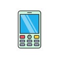 Phone vector flat color icon