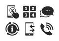 Phone icons. Call center support symbol. Vector Royalty Free Stock Photo