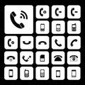 Phone icons set Royalty Free Stock Photo