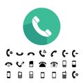 Phone icons set Royalty Free Stock Photo