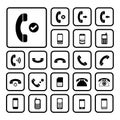 Phone icons set Royalty Free Stock Photo