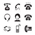 Phone icons set Royalty Free Stock Photo