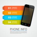 Phone info banner Royalty Free Stock Photo