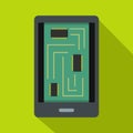 Phone innards icon, flat style