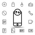 Phone internet icon. Simple thin line, outline vector element of minimalistic, web icons set for UI and UX, website or mobile Royalty Free Stock Photo