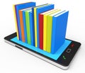 Phone Knowledge Online Indicates World Wide Web And Book