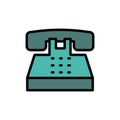 Phone, landline icon. Simple color with outline vector elements of communication icons for ui and ux, website or mobile