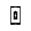 Phone level battery charging graphic icon