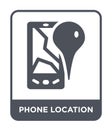 phone location icon in trendy design style. phone location icon isolated on white background. phone location vector icon simple Royalty Free Stock Photo