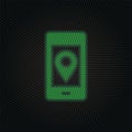 Phone, location new technology vector icon. New mobile technology traffic light style vector illustration Royalty Free Stock Photo